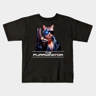 The Purrminator - Meow'll be back! Kids T-Shirt